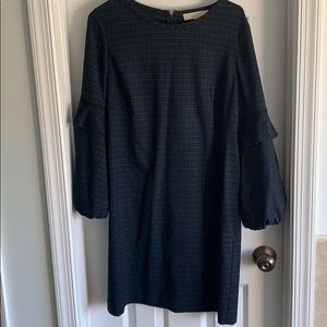 LOFT green and blue plaid dress